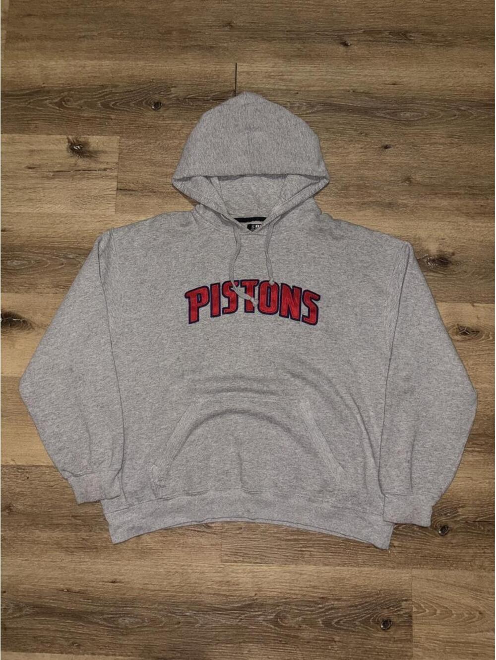 Detroit Pistons Big Cotton Gray Hoodie Men’s 3XL